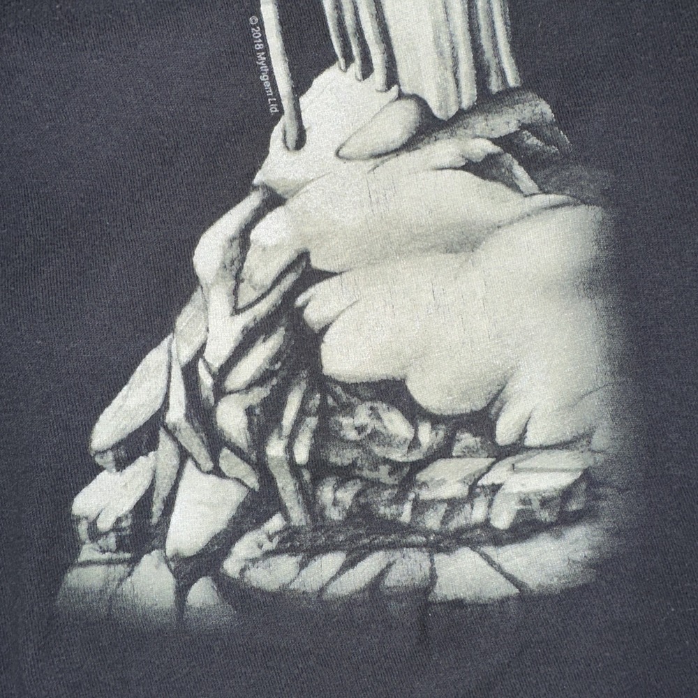 Led Zeppelin T Shirt Mens Medium Black Cotton Zoso Hermit Holding Lantern Album - Picture 4 of 4